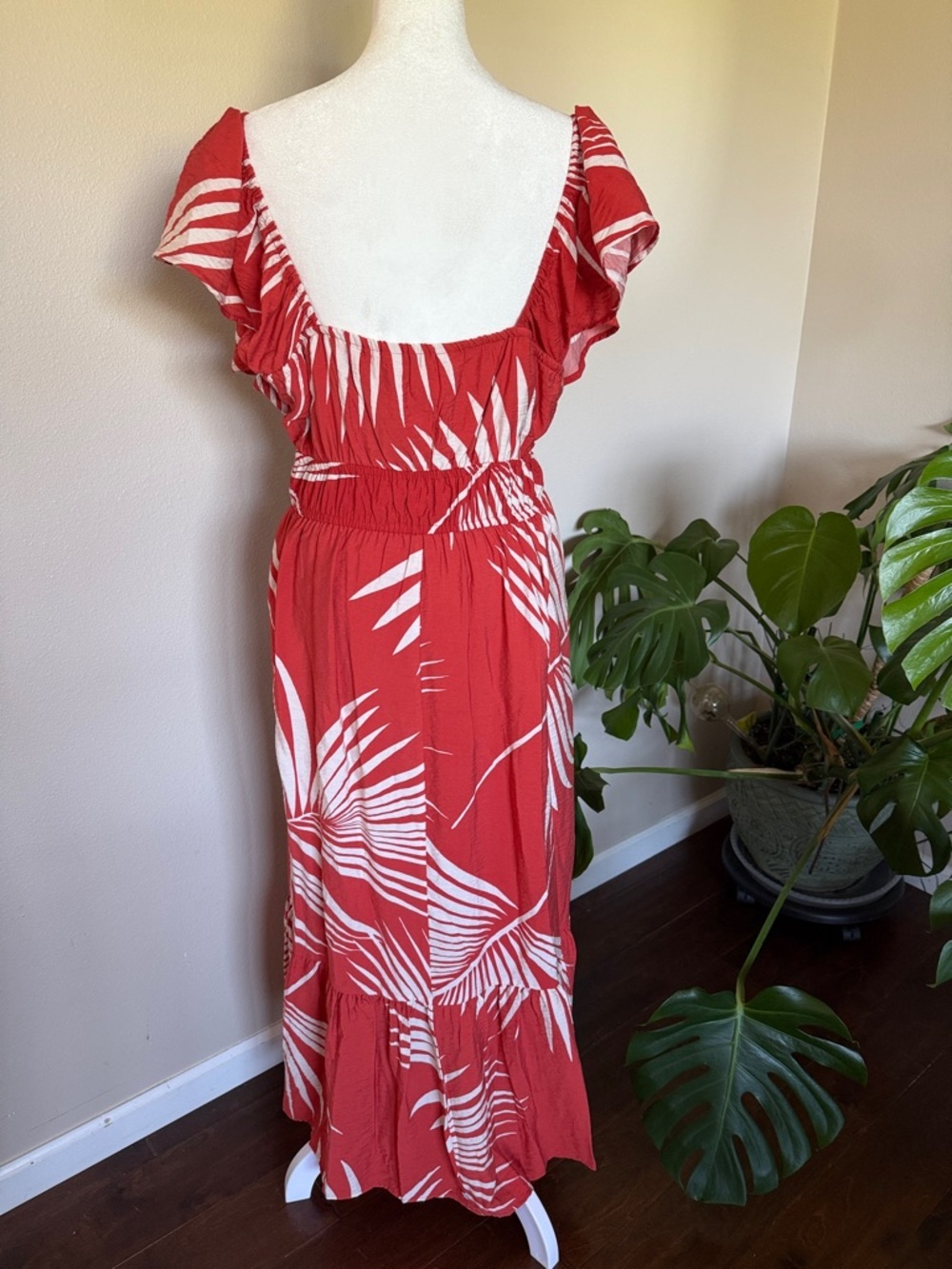 Nine West Coral Tropical Print Maxi Dress, XXL - Picture 6 of 14